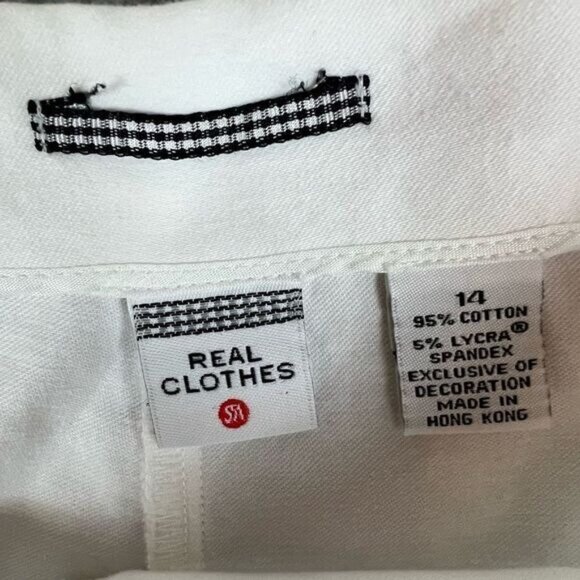 SAKS FIFTH AVENUE WOMENS WHITE PANTS SIZE 14 - Picture 4 of 9